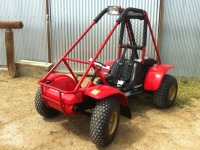Red Honda Odyssey FL250 with Roll Bar Red Honda Odyssey FL250 with Roll Bar
